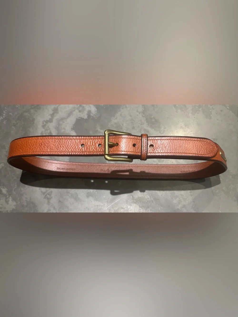 Vintage Polo Ralph Lauren Brown Leather Belt